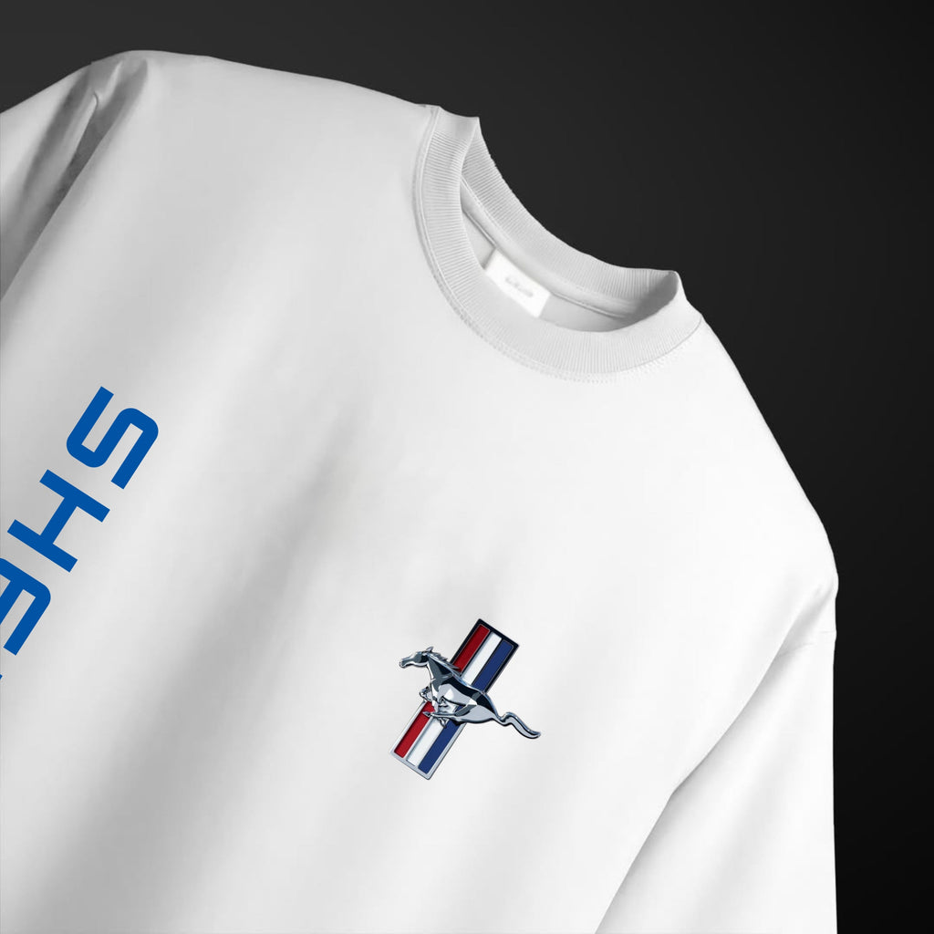 Men's Mustang Car Printed Oversized Tshirt