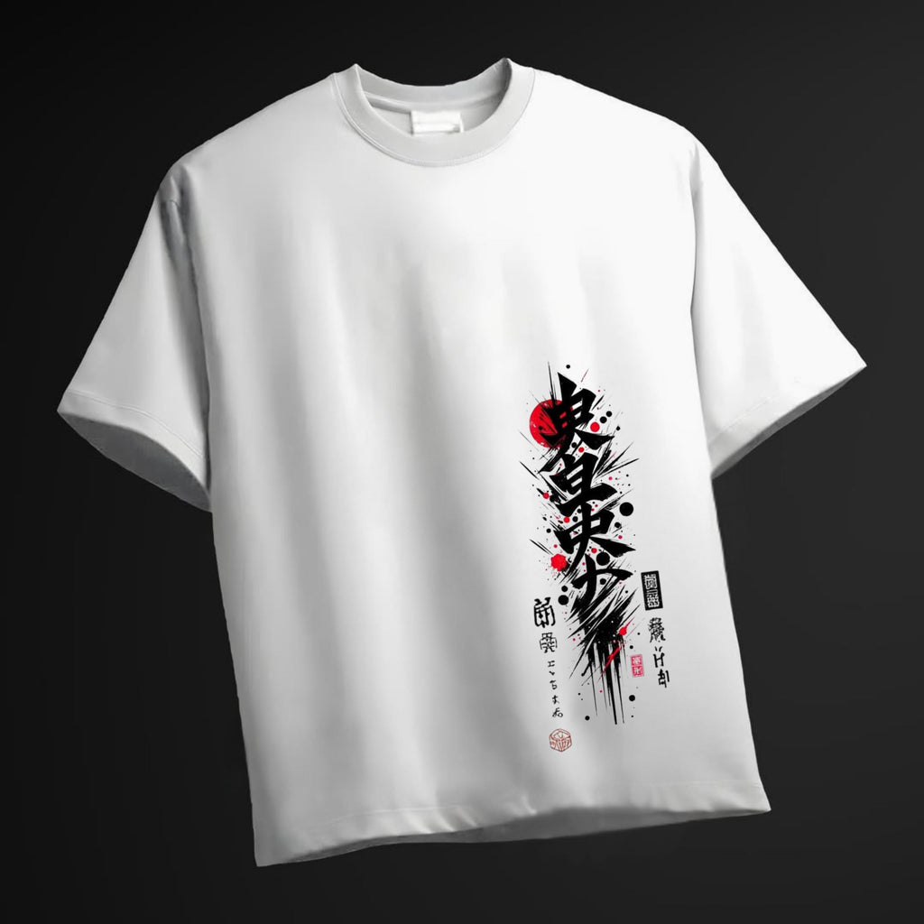 Men's Japanese Printed Streetwear Oversized Tshirt