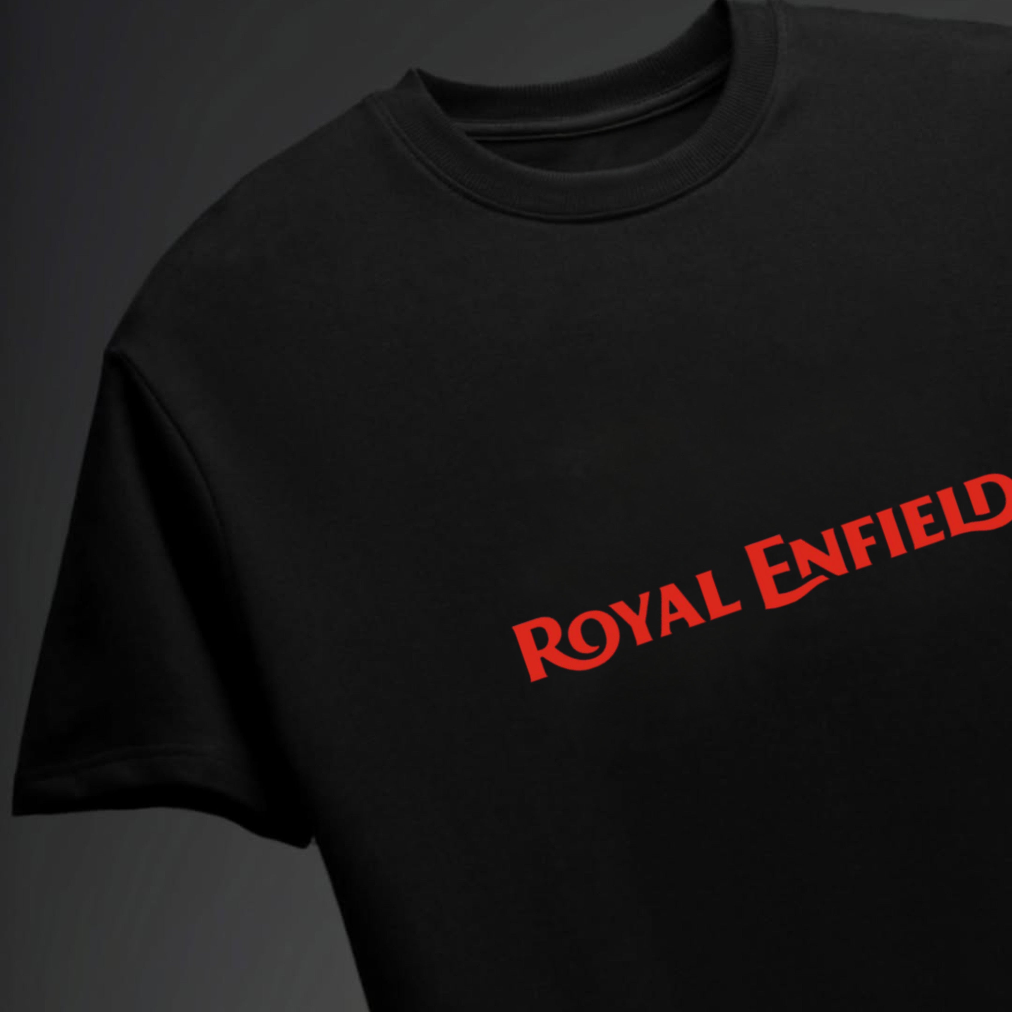Men's Royal Enfield  printed Oversized Tshirt