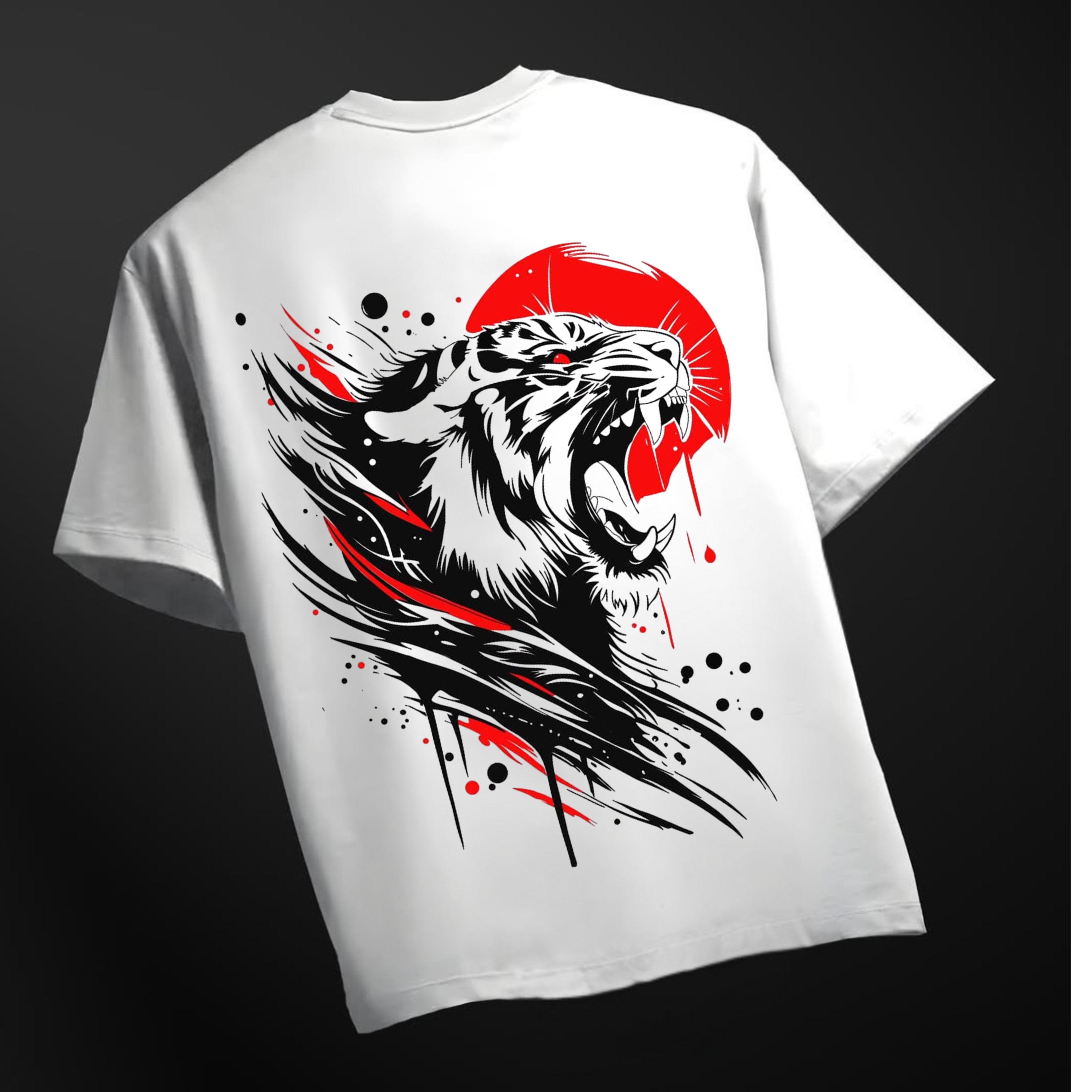 Men's  Tiger designed printed Oversized Tshirt
